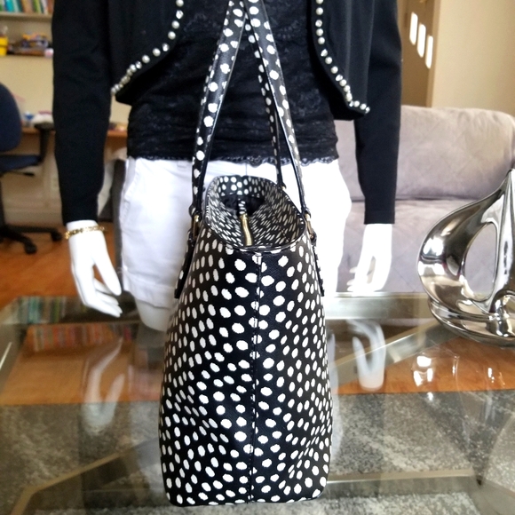 🔥SALE🔥Wonderful ♠️ KATIE SPADE Polka Dots Tote - Picture 6 of 11